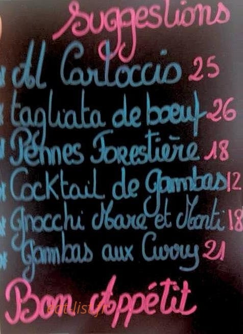 Restaurant Marinella — carte page 1