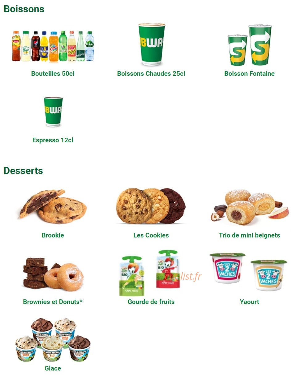 Subway — carte page 5