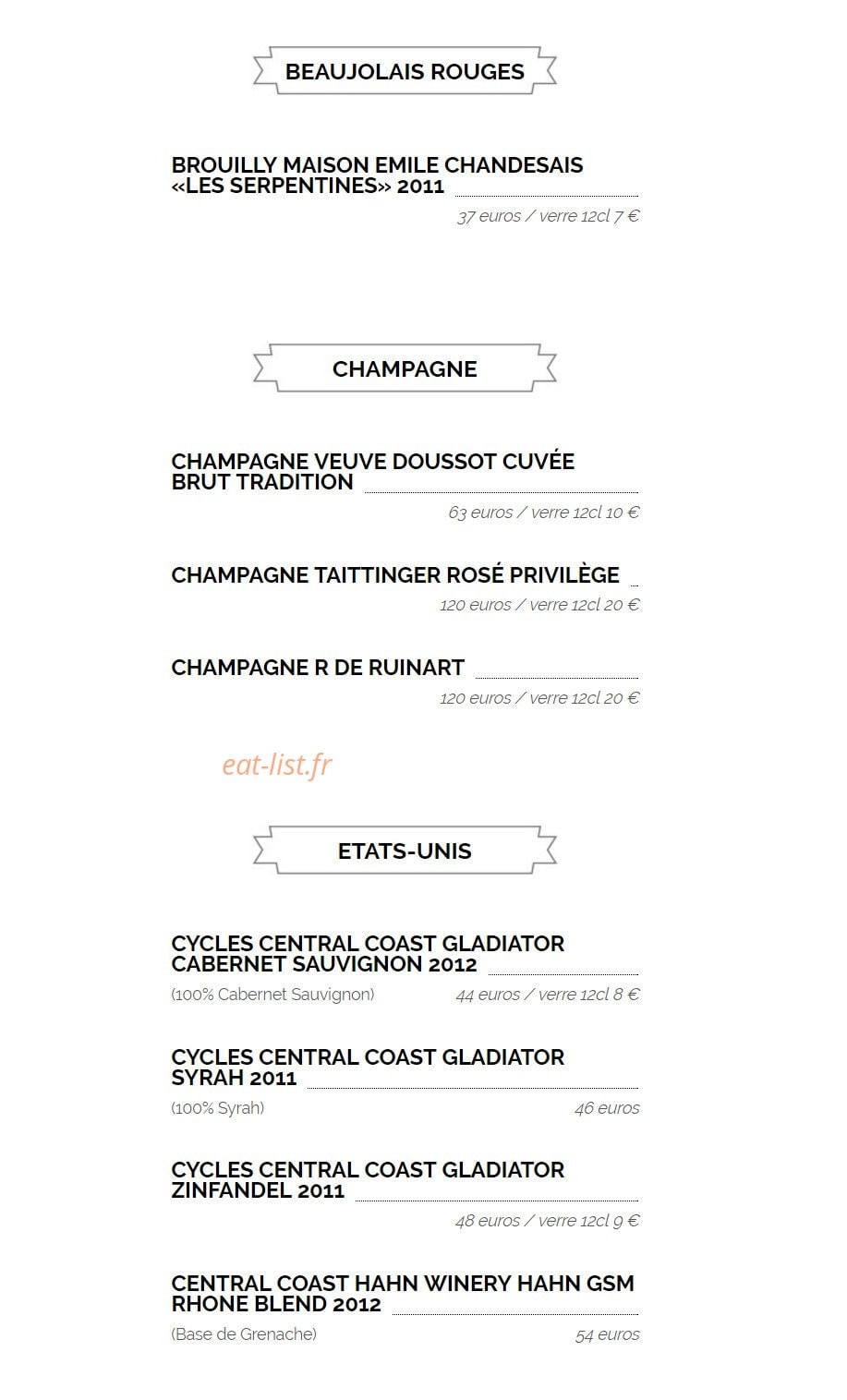 Sur La Braise — carte page 15
