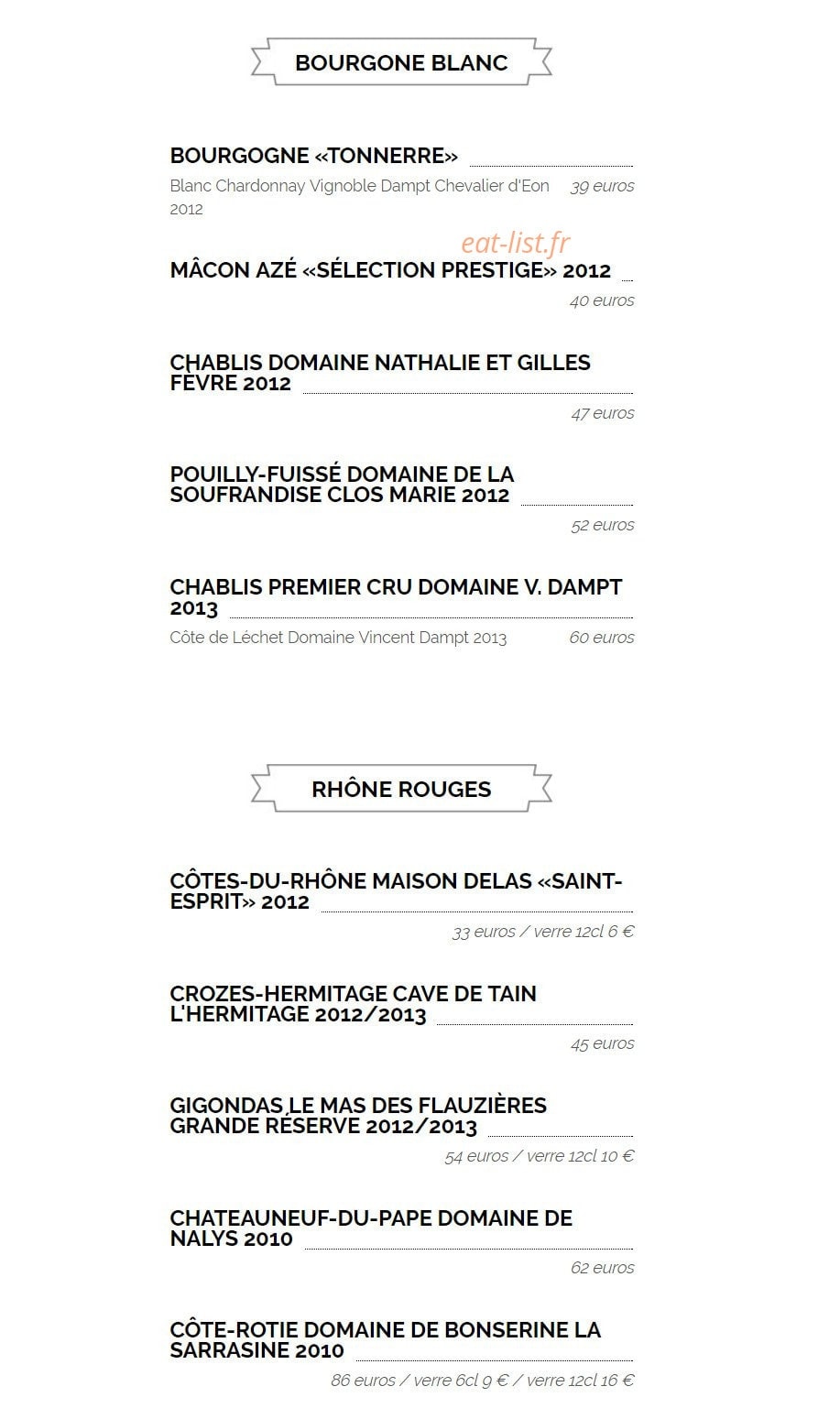 Sur La Braise — carte page 12