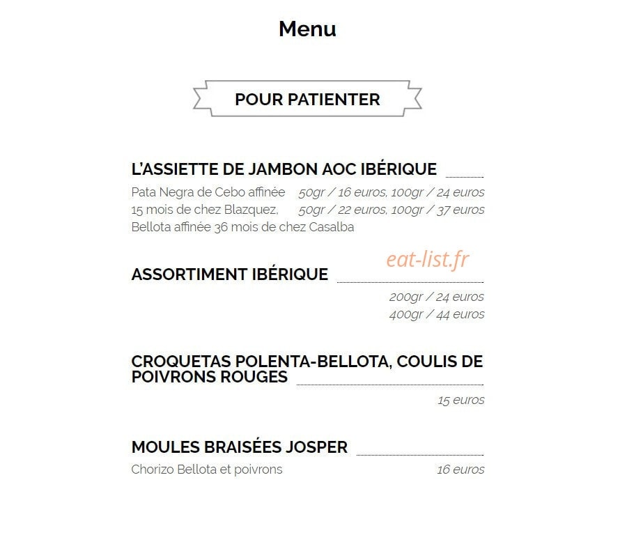 Sur La Braise — carte page 5