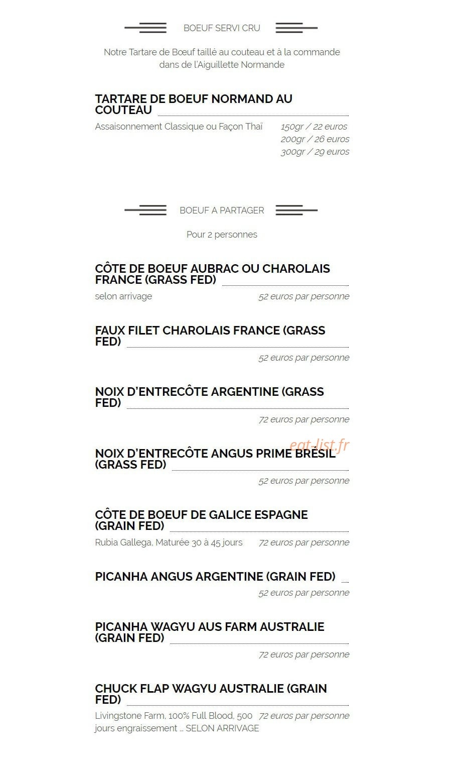 Sur La Braise — carte page 7