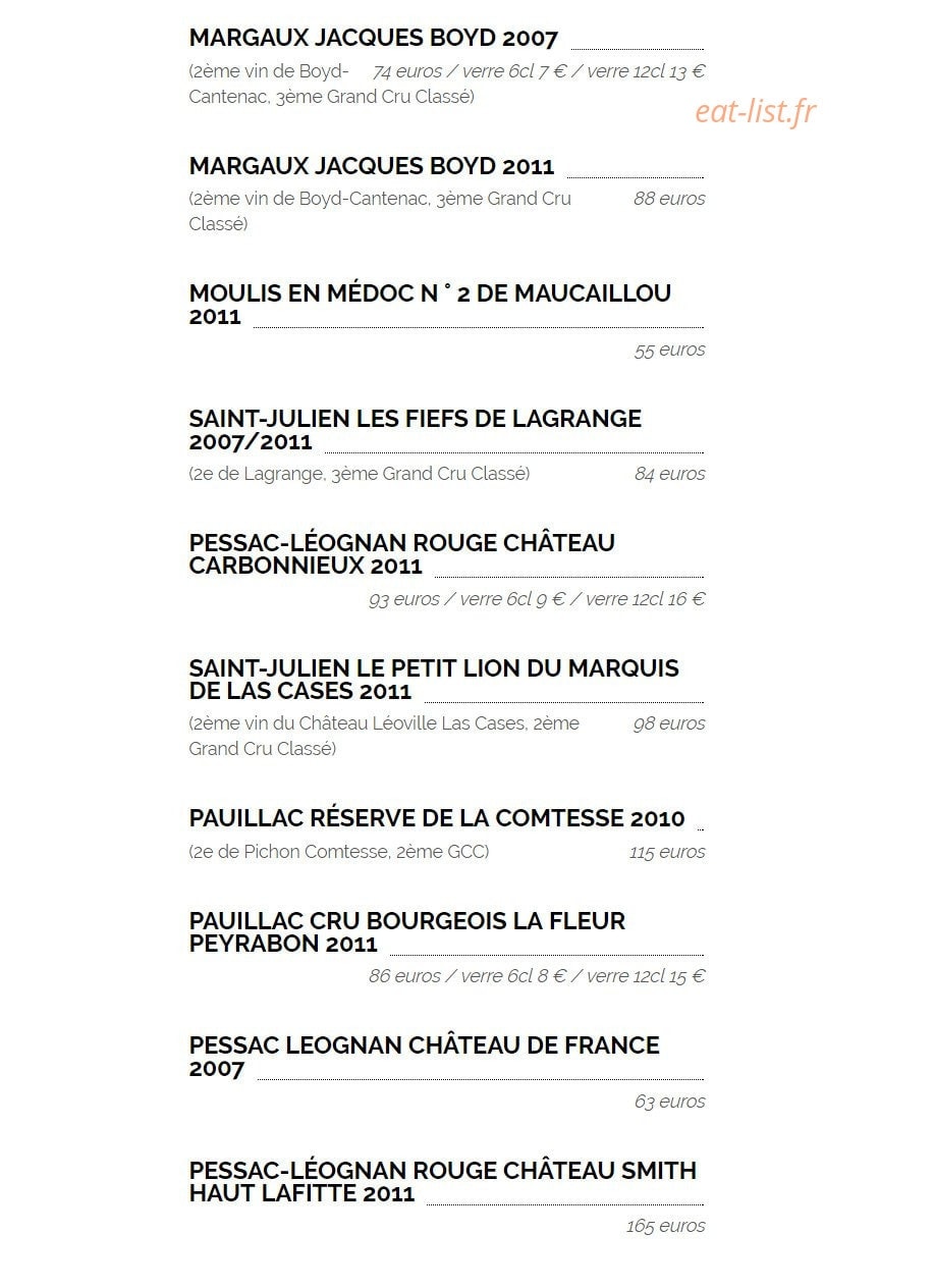 Sur La Braise — carte page 10
