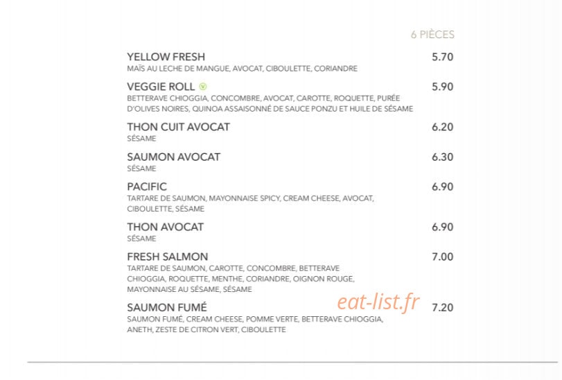 Sushi Shop — carte page 21