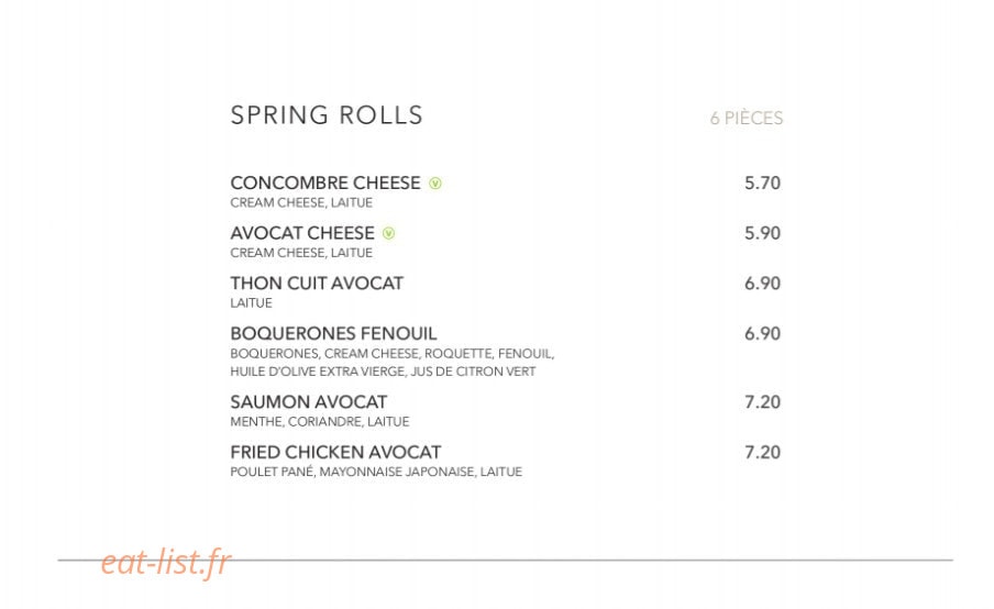 Sushi Shop — carte page 23