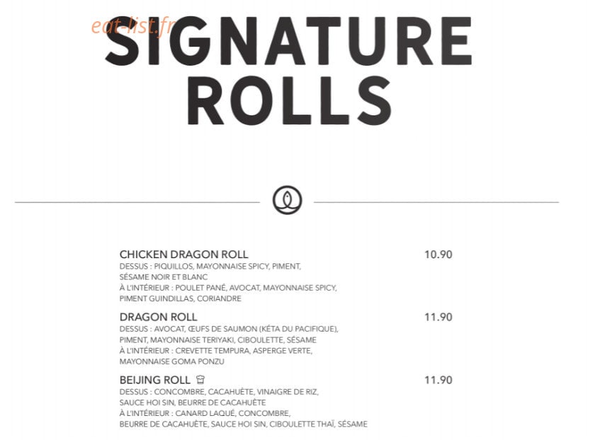 Sushi Shop — carte page 26