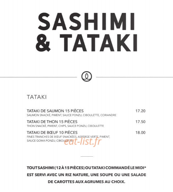 Sushi Shop — carte page 28