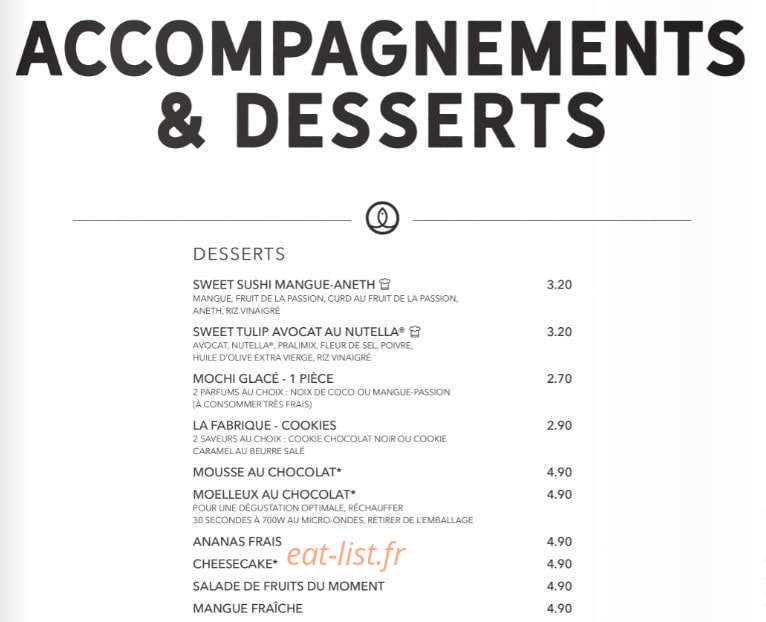 Sushi Shop — carte page 36