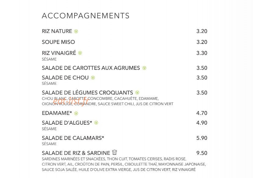 Sushi Shop — carte page 35