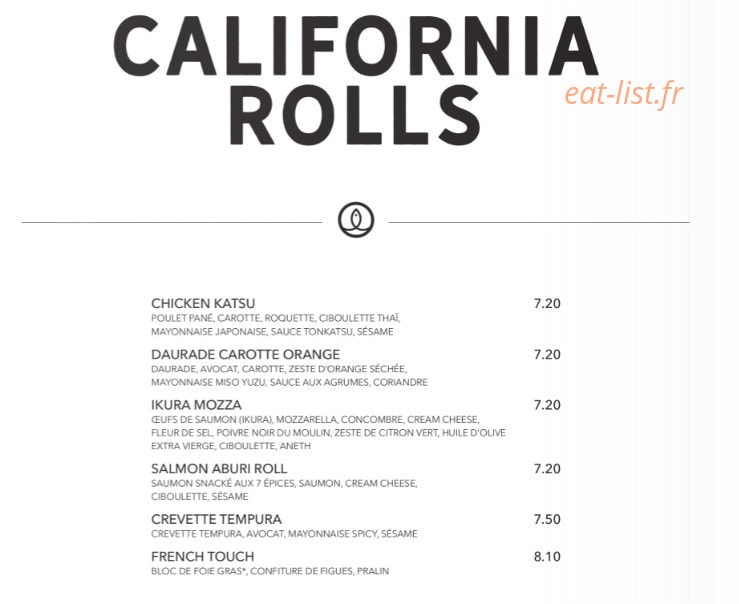 Sushi Shop — carte page 22