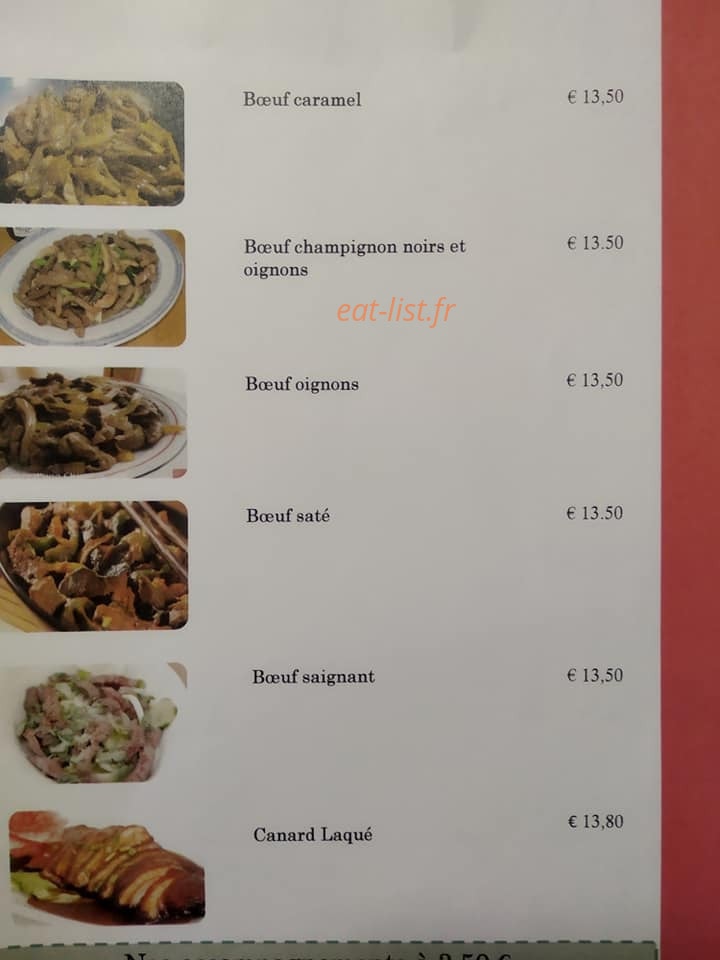 Tapas Thaï — carte page 8