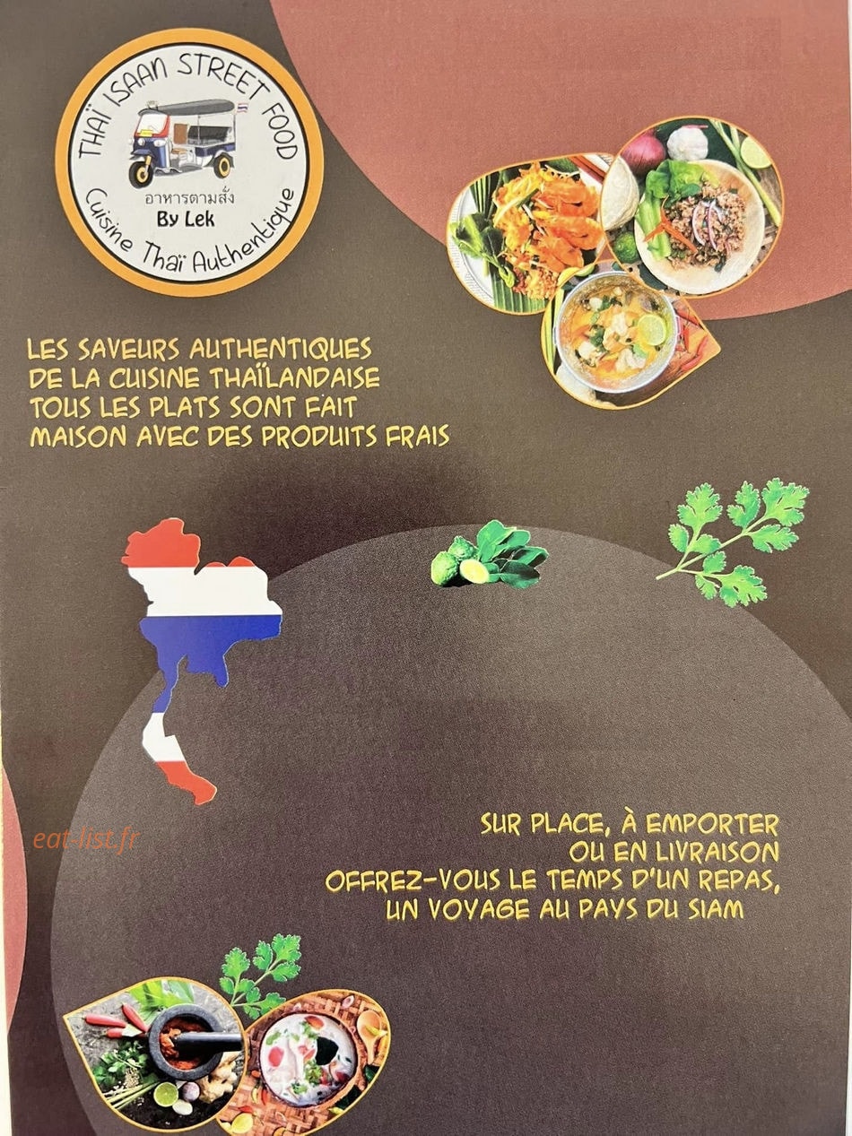 Thaï isaan street food — carte page 1