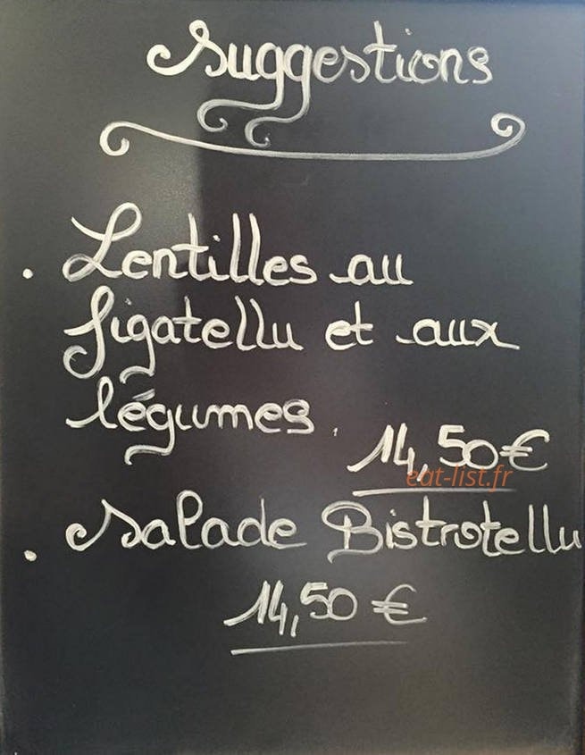 U Bistrotellu — carte page 1