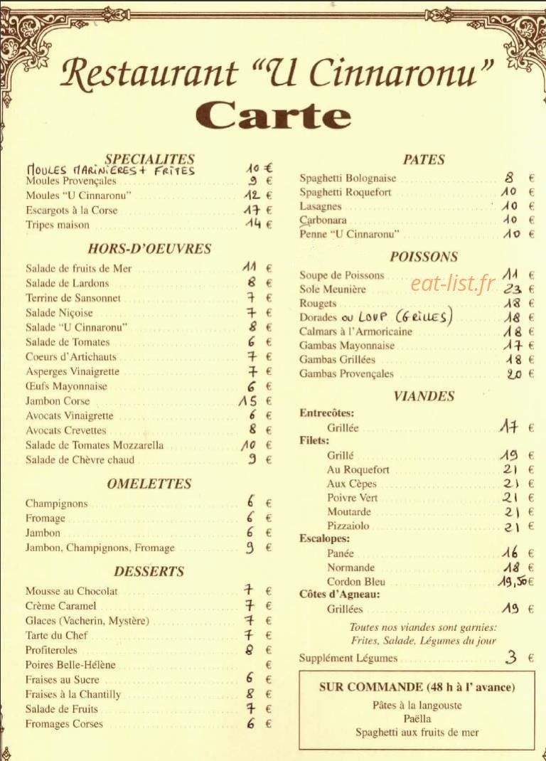 U Cinnaronu — carte page 1