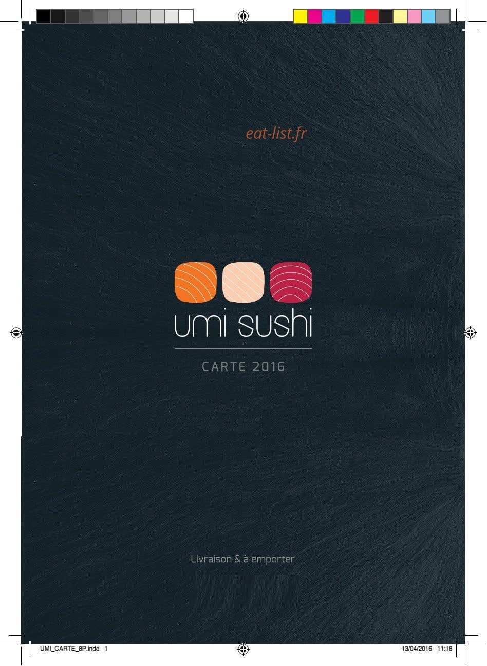 Umi Sushi — carte page 1