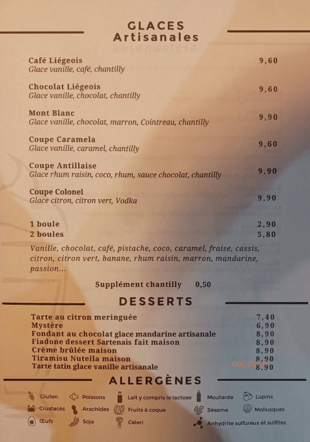 Café des amis — carte page 4