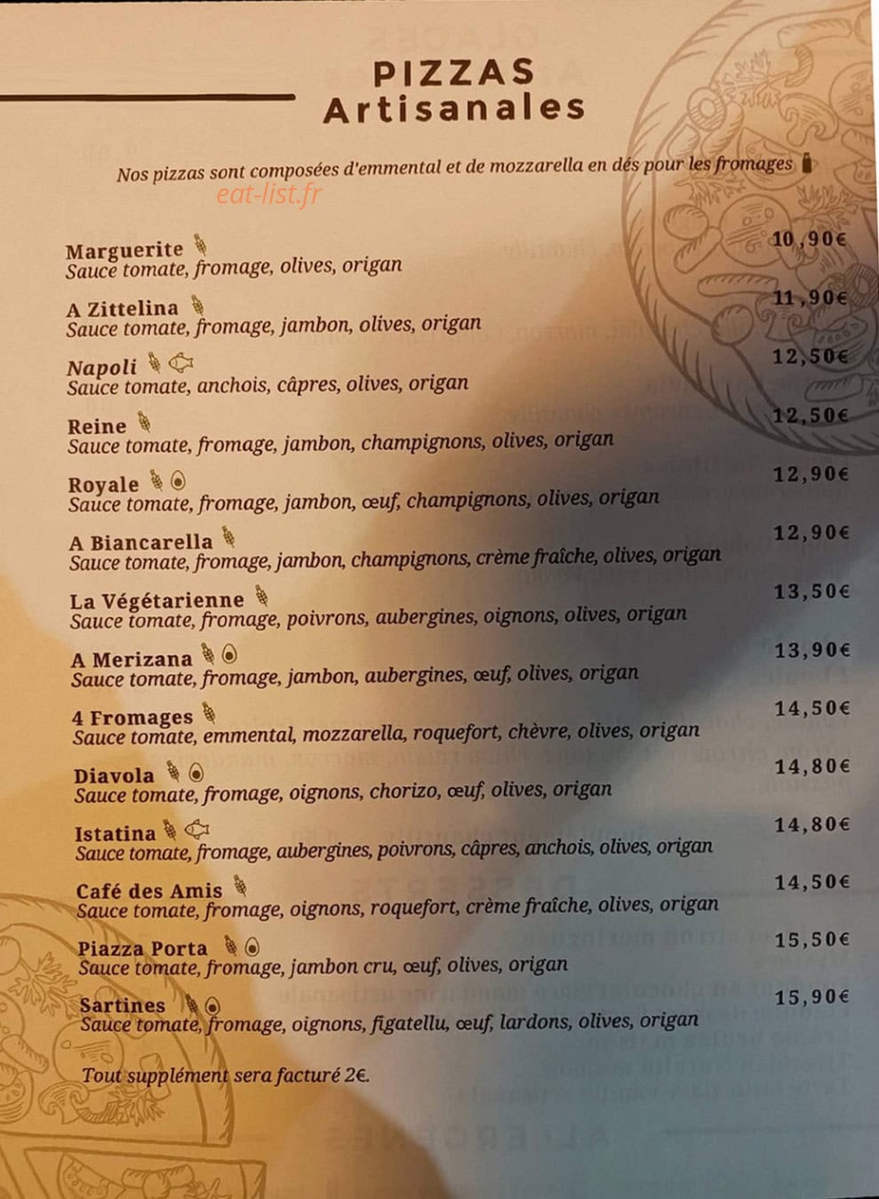 Café des amis — carte page 2