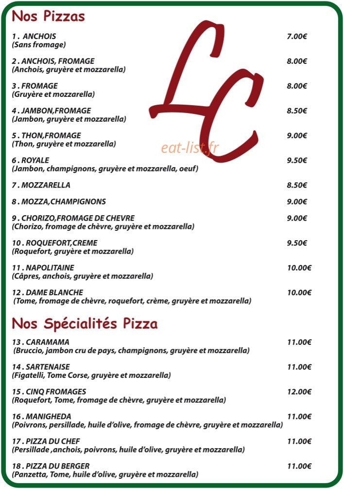 Le caramama — carte page 6