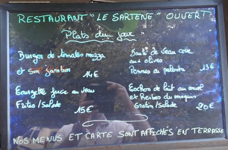 Le Sartène — carte page 1