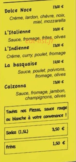 À Pizza — carte page 5