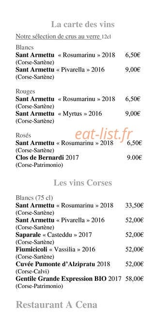 Bartaccia Hôtel — carte page 1