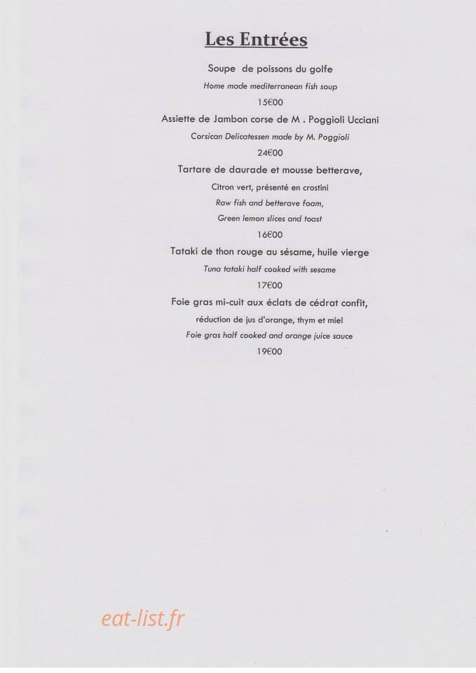DolceMare — carte page 1