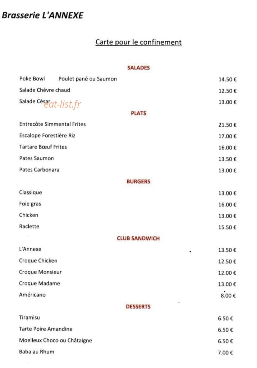 L'Annexe — carte page 2