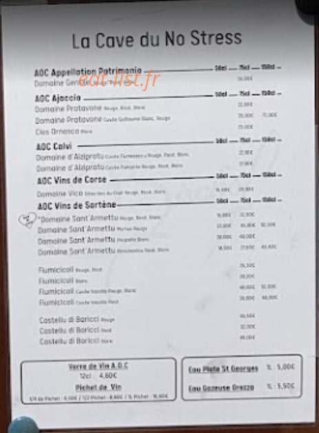 No Stress caffé — carte page 5