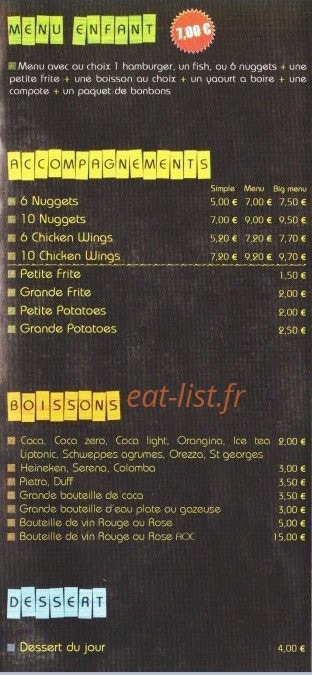 Pizz' Burger — carte page 4