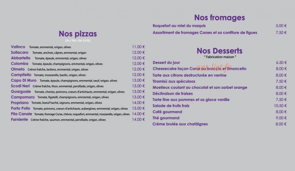 U Farniente — carte page 3