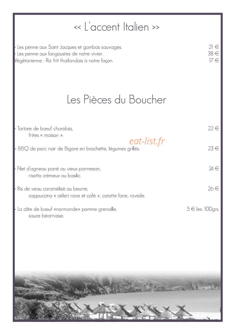 Café de la Plage — carte page 4