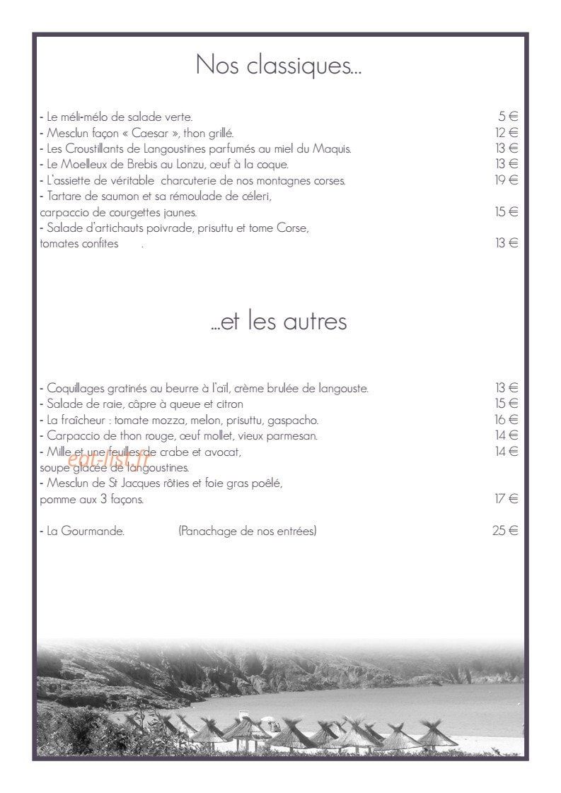 Café de la Plage — carte page 2