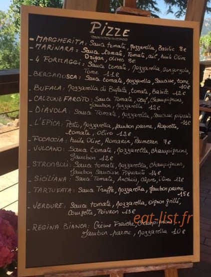 Restaurant A l'Epica — carte page 2