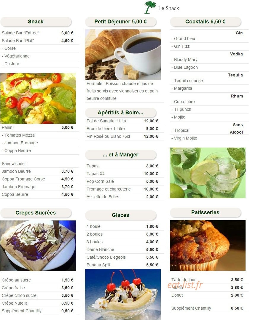 La Palmeraie — carte page 3