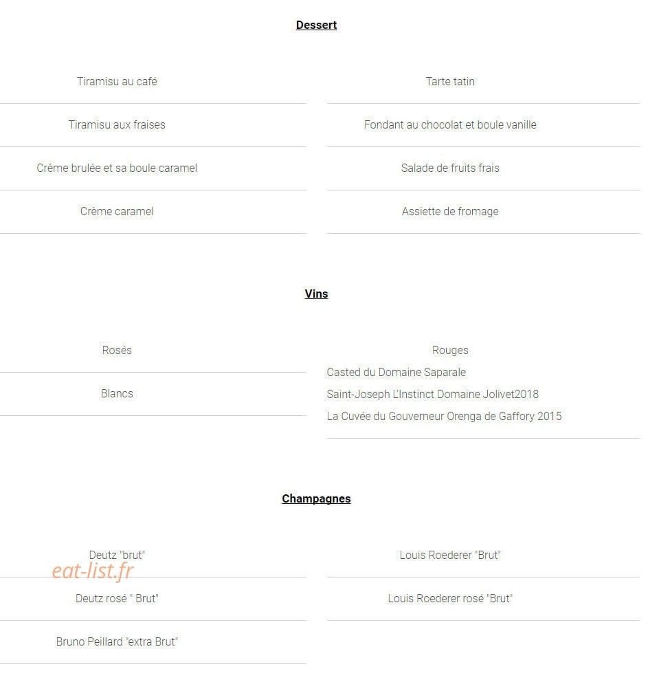 Auberge Scaldasole — carte page 2