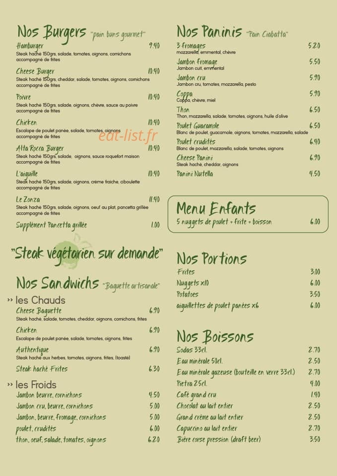 L'authentique — carte page 1