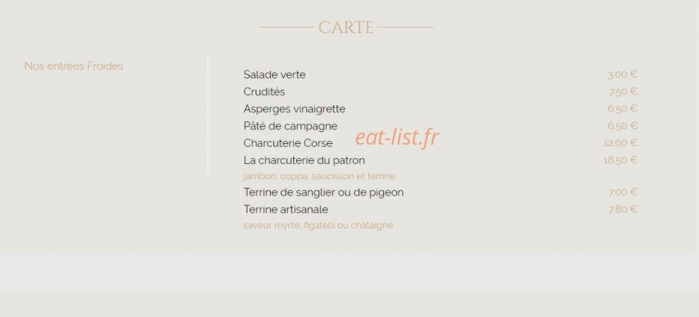 La terrasse — carte page 1