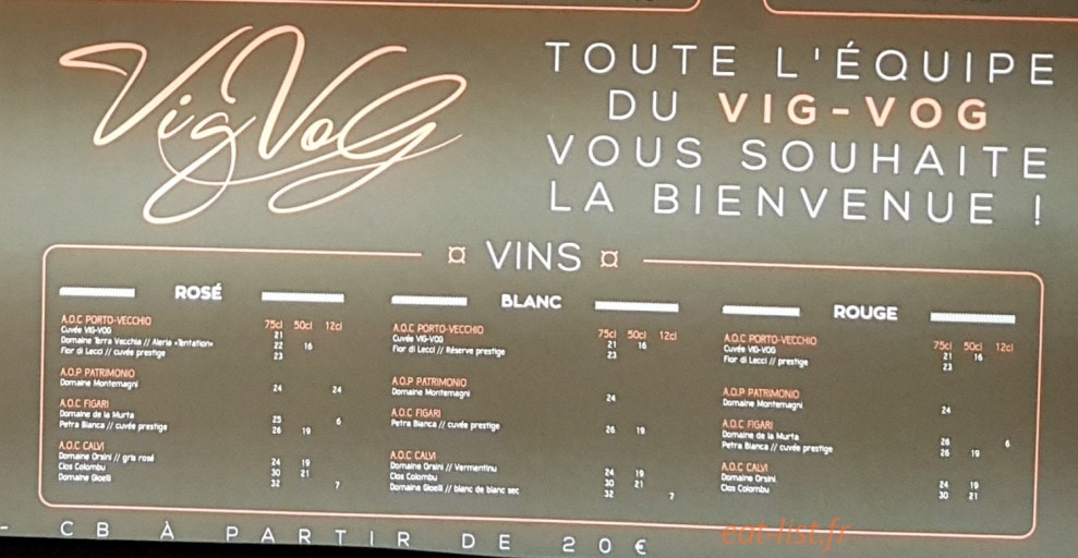 Le Vig Vog — carte page 5