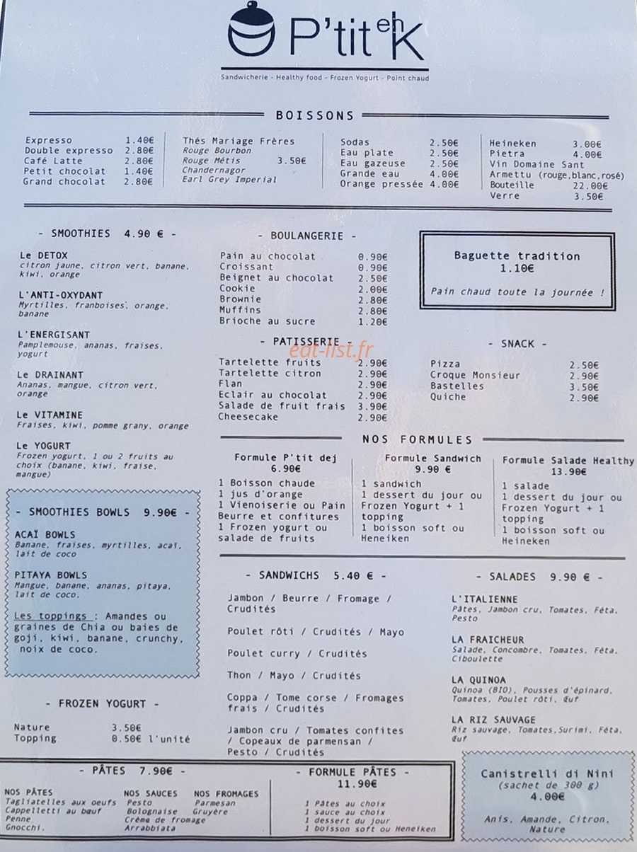 O p'tit en K — carte page 1
