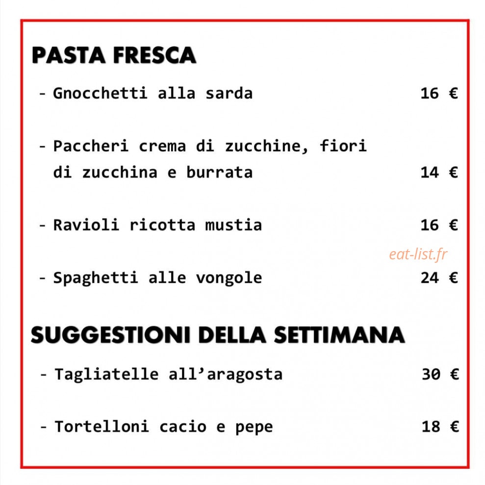 Pasta et Antipasti — carte page 3