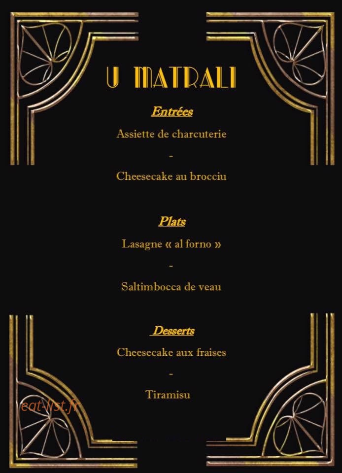 U Matrali — carte page 1