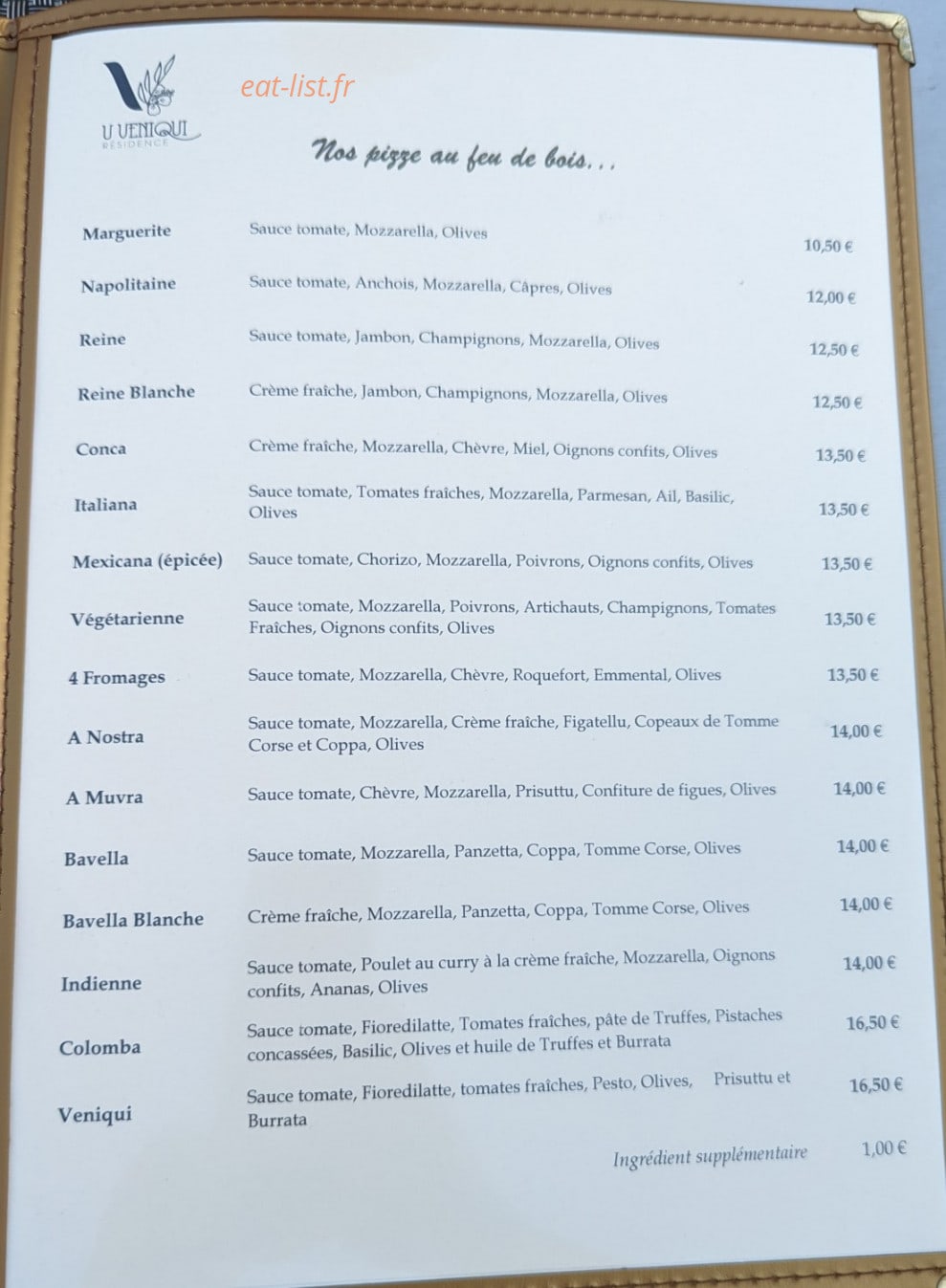 U Veniqui — carte page 1