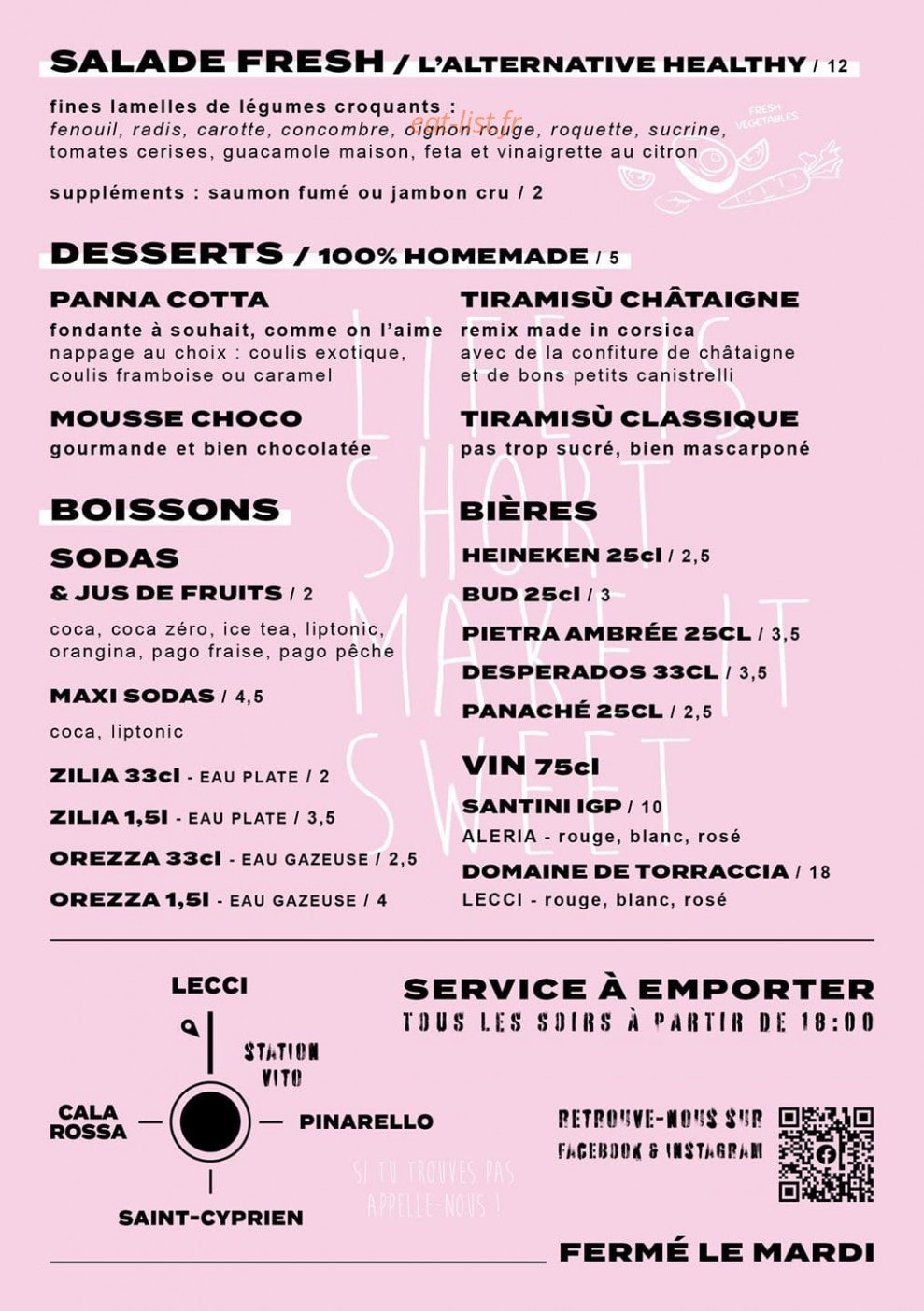 Pizza Mora — carte page 2