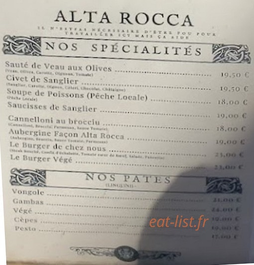 Alta Rocca — carte page 2