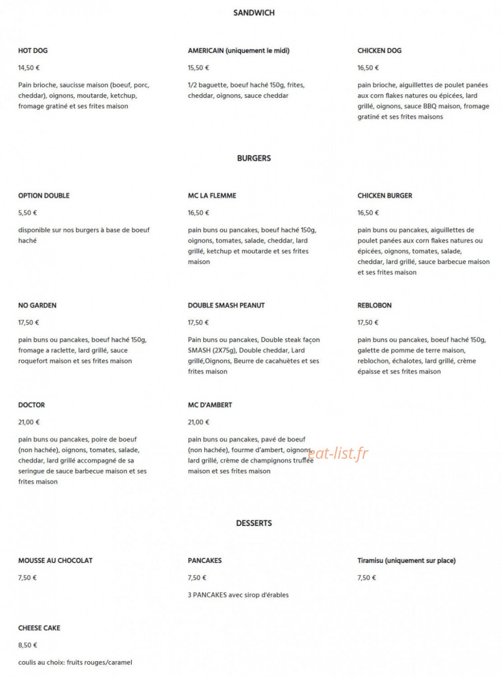 Bikers Caffè — carte page 4