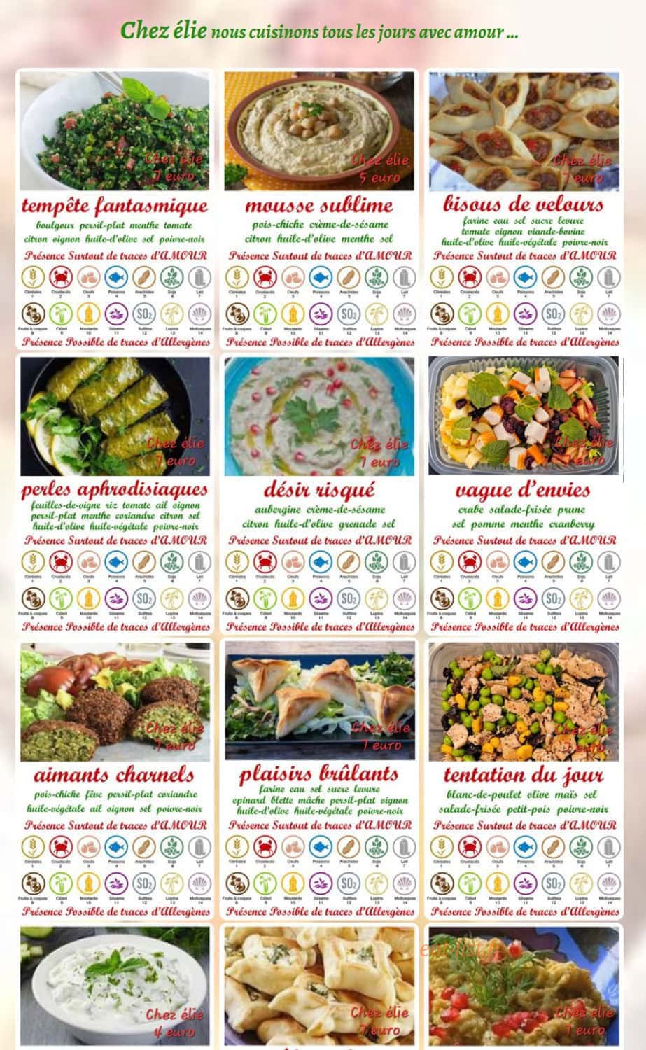 Chez élie — carte page 1