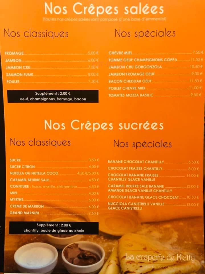 Creperie de Ketty — carte page 1