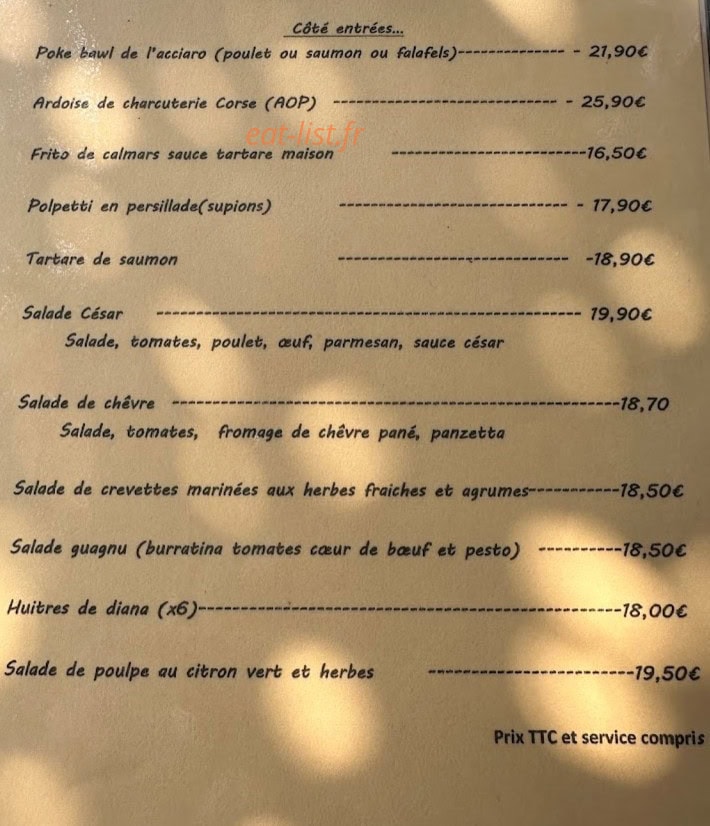 L'acciaro plage — carte page 1