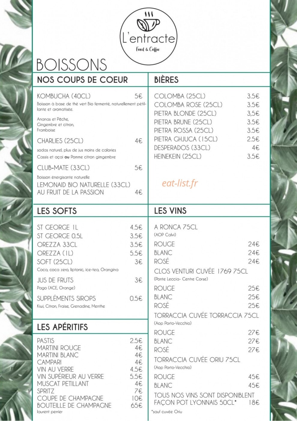 L'Entracte — carte page 2