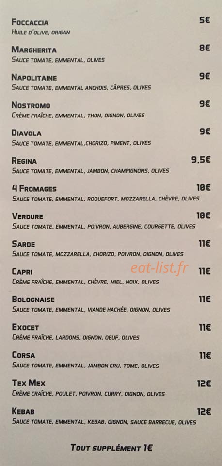 L'Exo-pizza — carte page 2